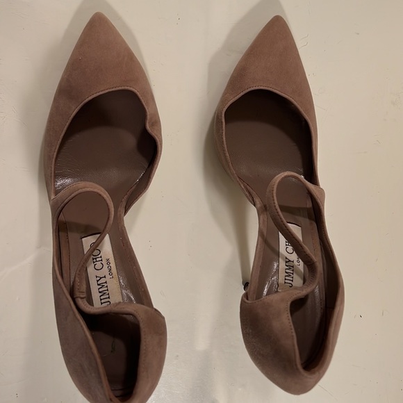 Beautiful taupe suede Jimmy Choo high heels - Picture 5 of 7